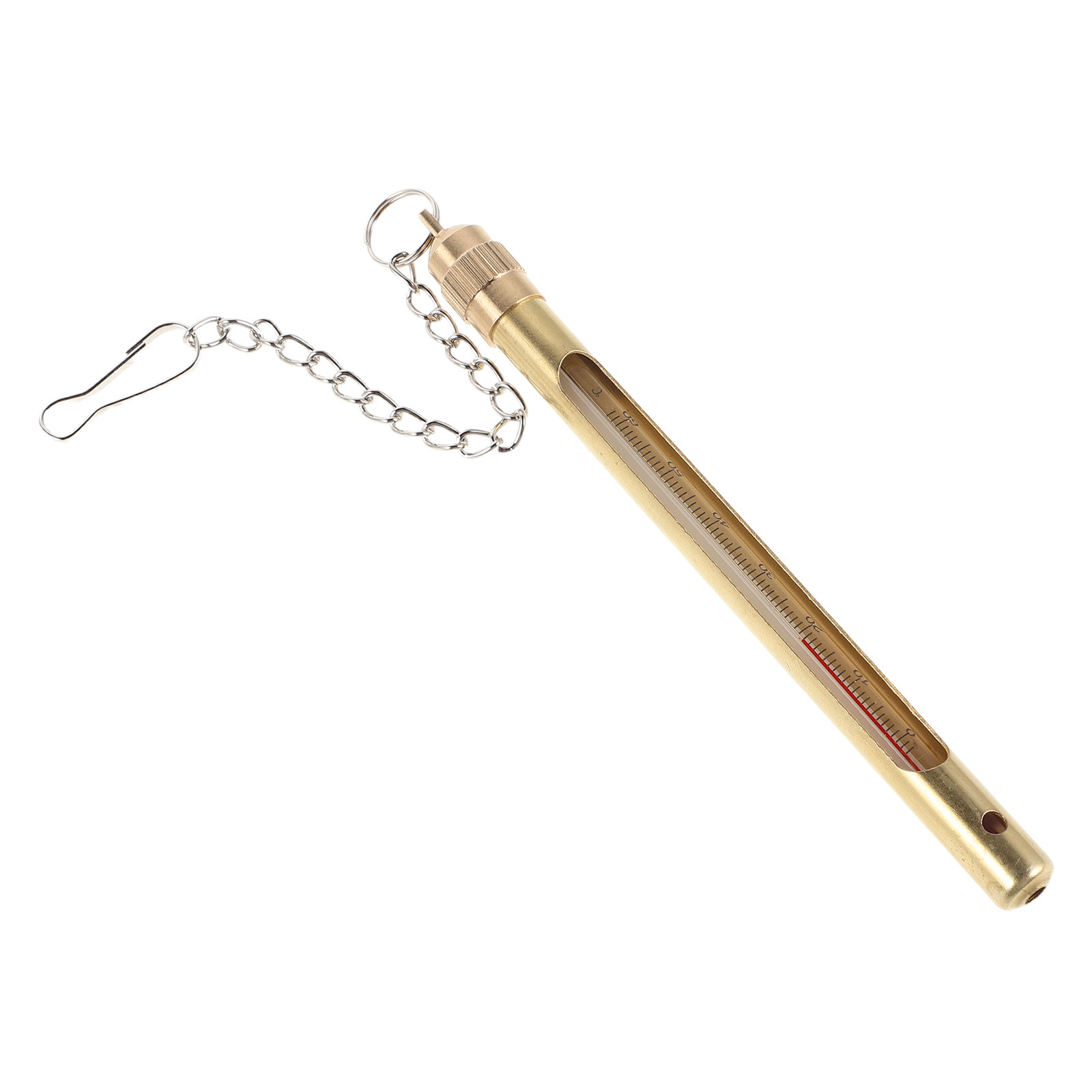 Fishing Rod Fly - Thermomètre à eau en métal pour