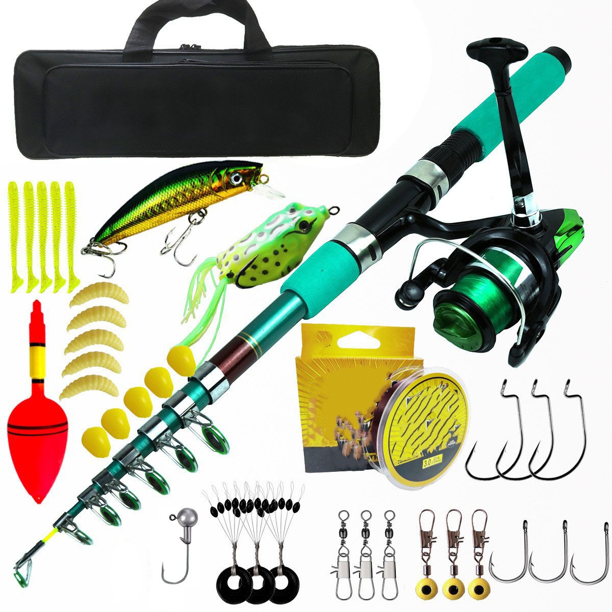 Fishing Rod Telescopic - Kit Combo Canne à Pêche Télescopique